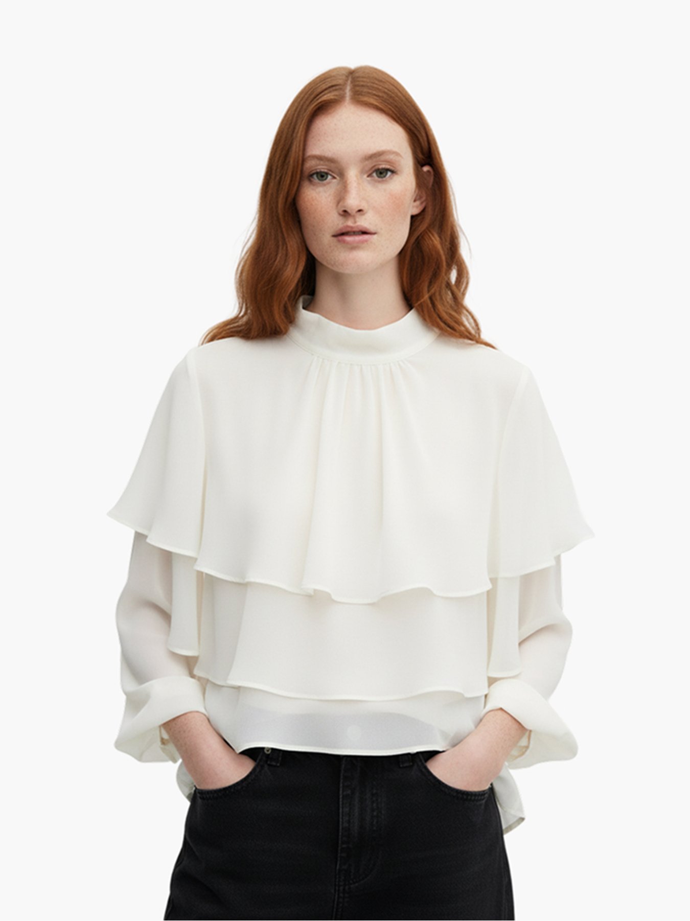 Freja Flowy Blouse White